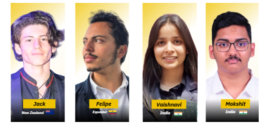 Stashwise team: Jack, Felipe, Vaishnavi and Mokshit
