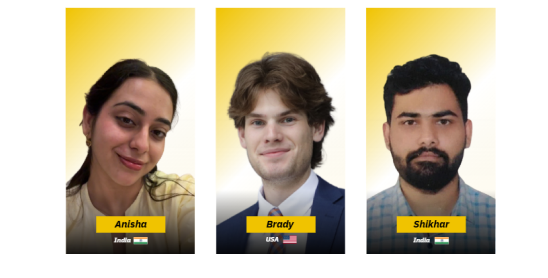 Chairside CFO team ABS: Anisha, Brady and Shikhar